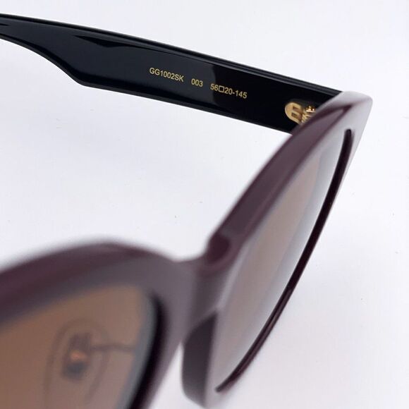 SALE! NEW GUCCI LOGO GG1002SK 003 Brown Black Brown Round Women Sunglasses main image 4